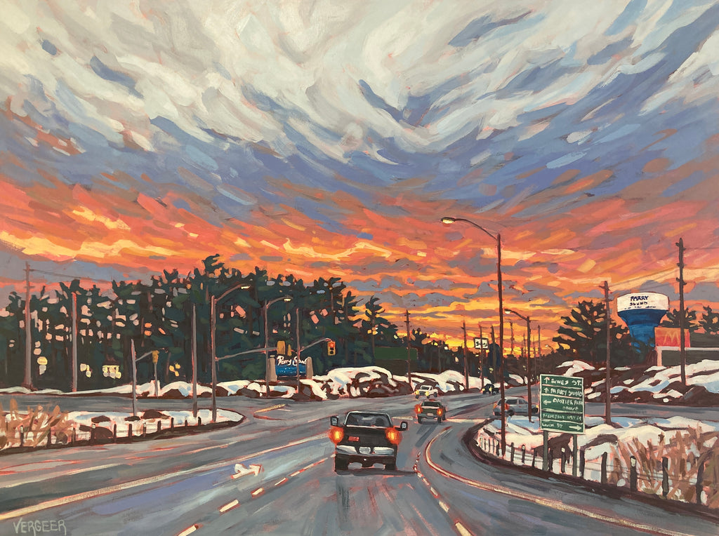 South End Sunset 2 - 30x40