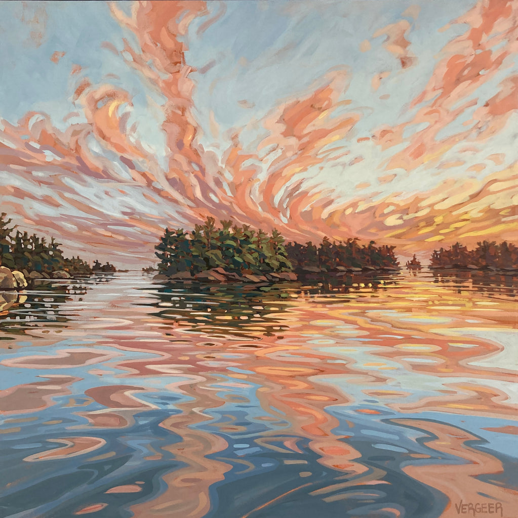Sleeth Island Sunset 2 - 36x36