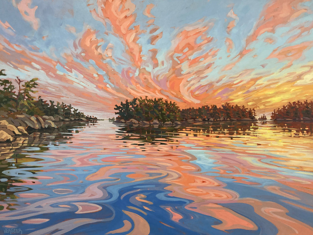Sleeth Island Sunset 3 - 36x48