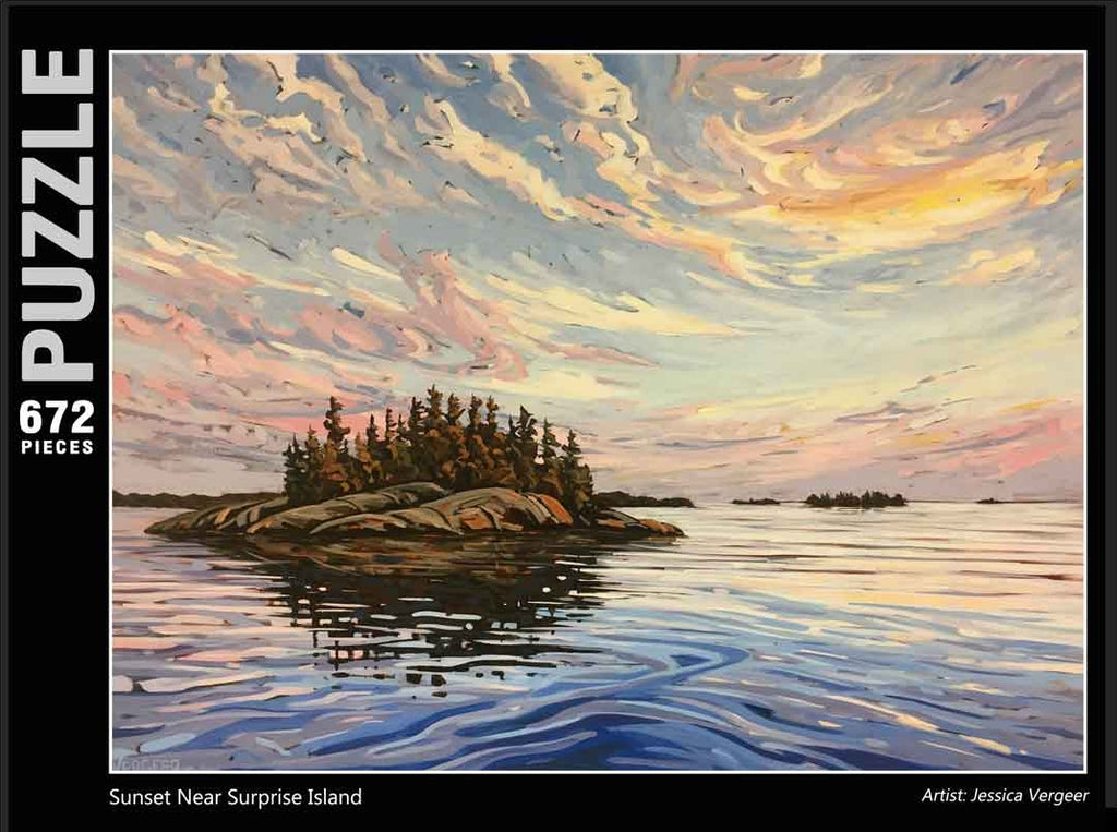 Sunset Near Surprise Island *70 Piece* Premium Puzzle (18x24.5) *LARGE FORMAT PIECES*