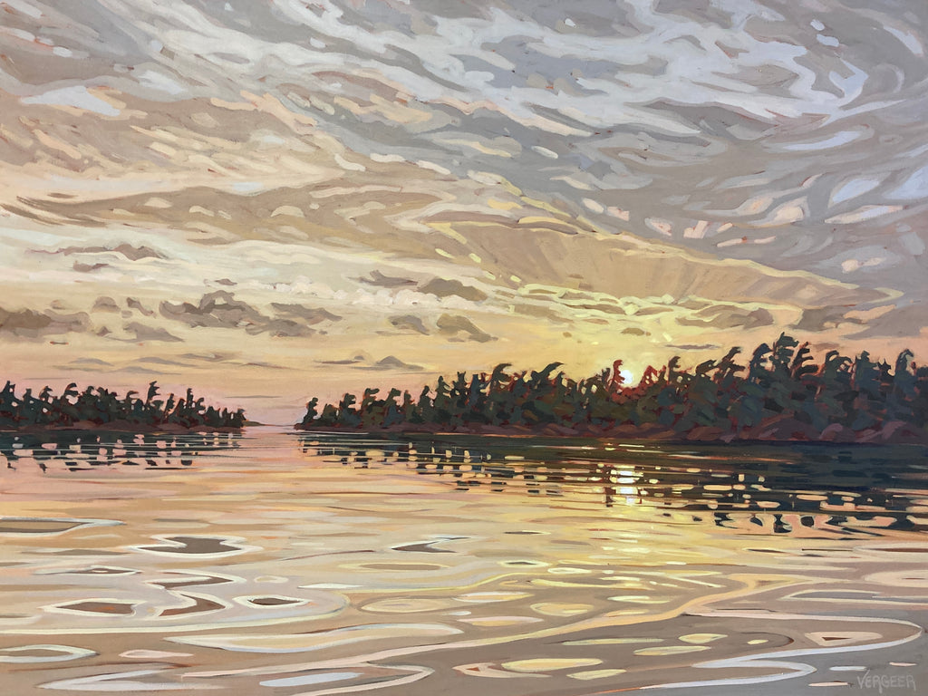 Sunset Near Bayview Island 7 - 36x48