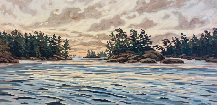 Sunset Near Boulevard Island - 36x72