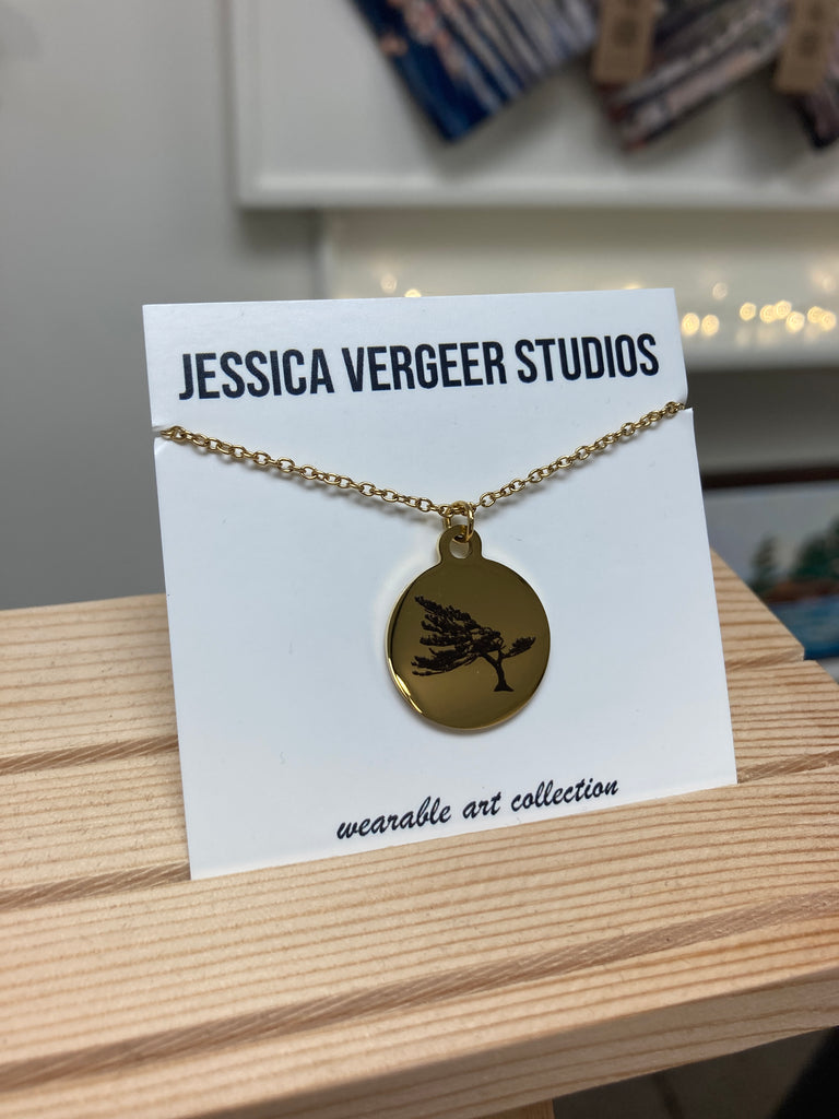 Killbear Round Pendant Necklace (gold stainless)