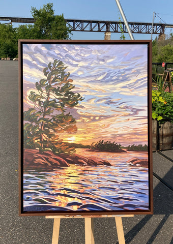 Granite Island Windswept 7 Framed Canvas Print