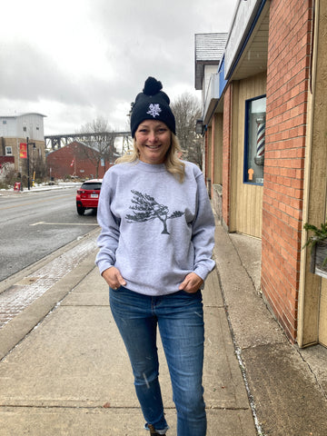 Paris Crew Neck Sweatshirt - Killbear Windswept in Heather Grey