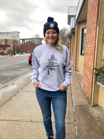 Paris Crew Neck Sweatshirt - Wreck Island Windswept in Heather Grey