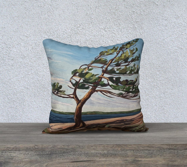 Killbear Provincial Park Windswept 18x18 Cotton Canvas Throw Pillow