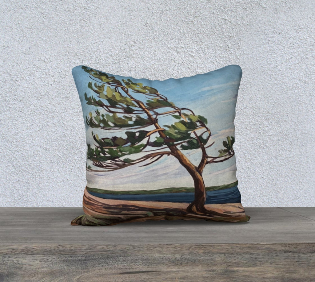 Killbear Provincial Park Windswept 18x18 Cotton Canvas Throw Pillow