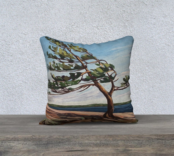 Killbear Provincial Park Windswept 18x18 Cotton Canvas Throw Pillow