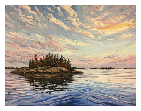 Sunset Near Surprise Island, Signed Limited Edition Print