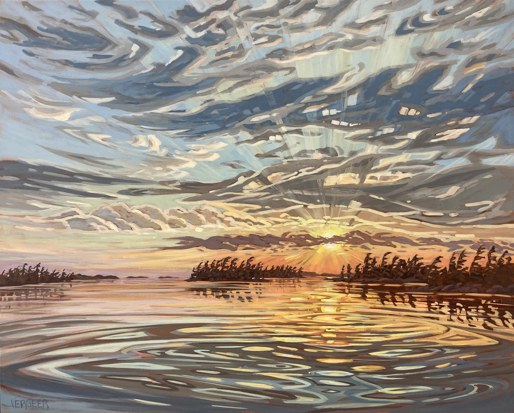 Sunset Near Sister Rock 10 - 48x60