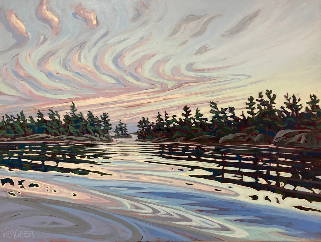 Sunset Near Schade Island 2 - 30x40