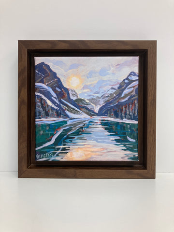 Lake Louise 5 Limited Edition 8x8 Framed Canvas Print
