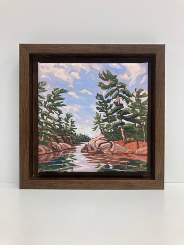 Pointe au Baril Hole in the Wall 5 Limited Edition 8x8 Framed Canvas Print