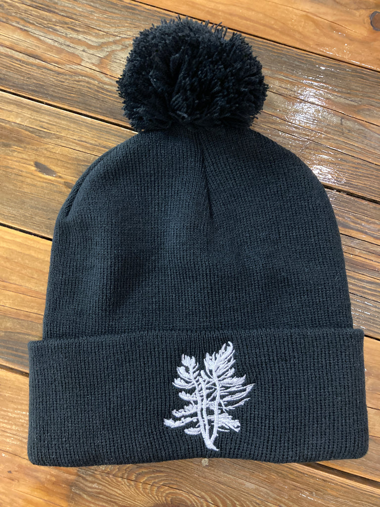 Franklin Island Regatta Bay Windswept 12" Cuffed Toque with Pom-Pom, Black