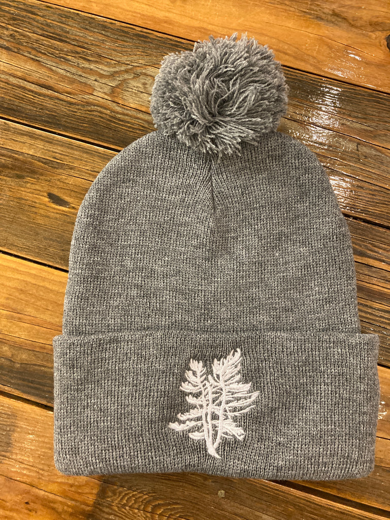 Franklin Island Regatta Bay Windswept 12" Cuffed Toque with Pom-Pom, Dark Heather Grey