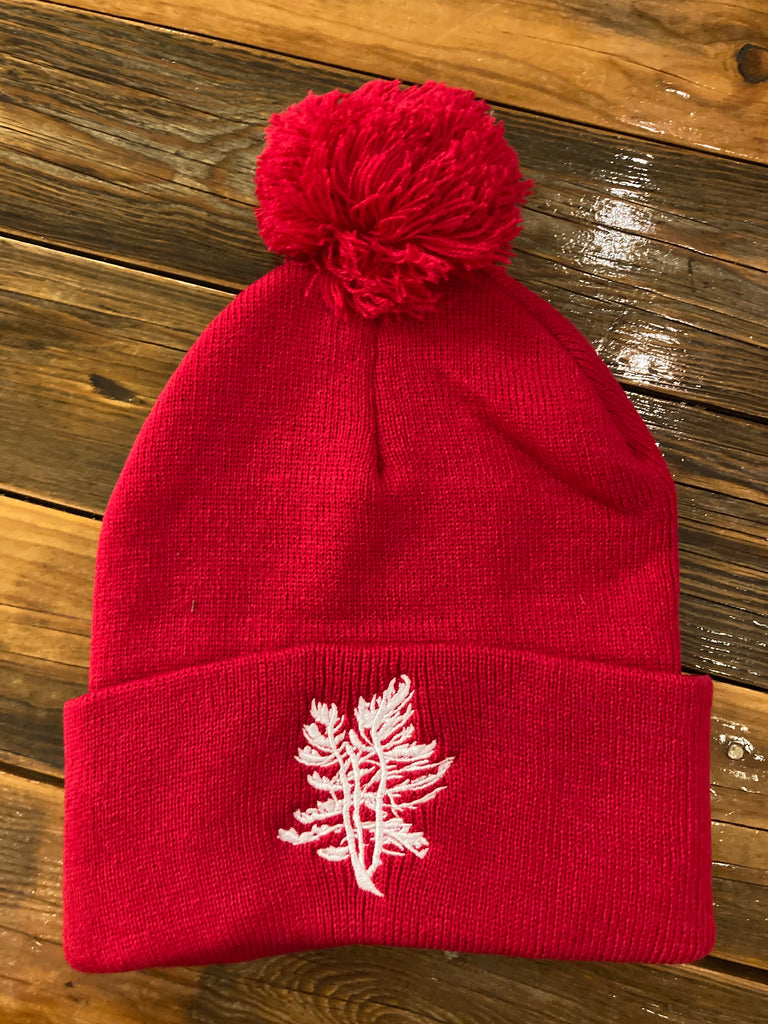 Franklin Island Regatta Bay Windswept 12" Cuffed Toque with Pom-Pom, Red