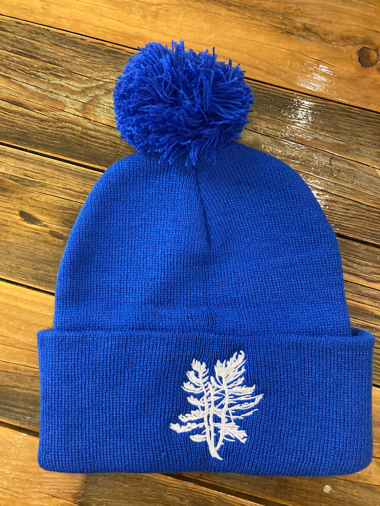 Franklin Island Regatta Bay Windswept 12" Cuffed Toque with Pom-Pom, Royal Blue