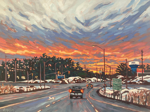 South End Sunset 2 - 30x40