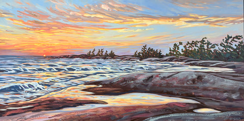 Gunn Island Sunset 3 - 30x60