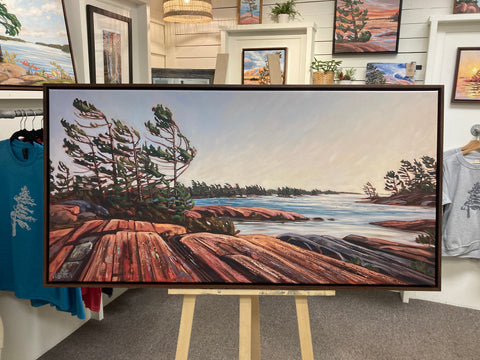 Franklin Island Series 2 Framed Canvas Print - 24x48