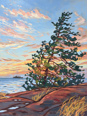 Gunn Island Sunset 2 - 48x36