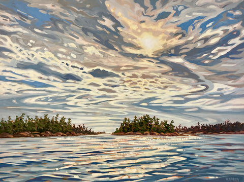 Sunset Near Violet Island - 36x48