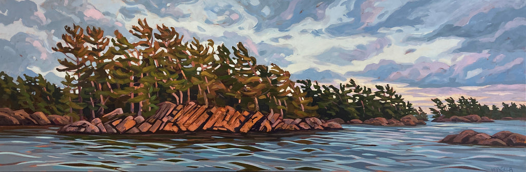 Robinson Island Sunset - 24x72