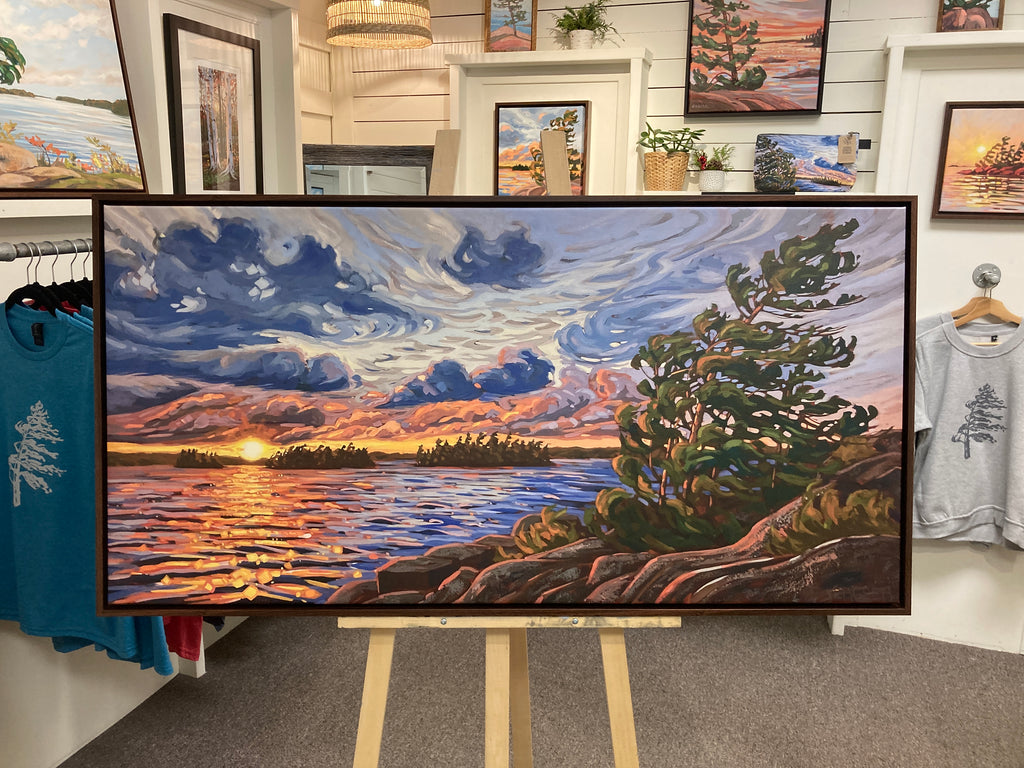 Granite Island Windswept Series Framed Canvas Print - 24x48