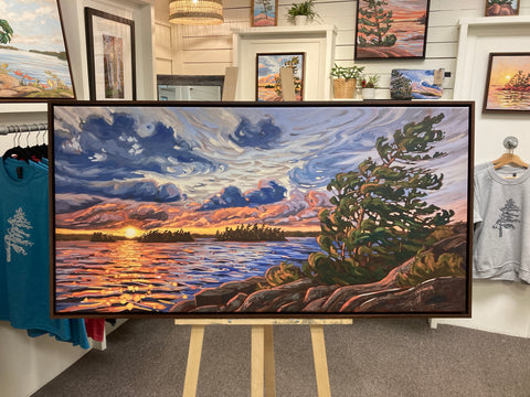 Granite Island Windswept Series Framed Canvas Print - 24x48