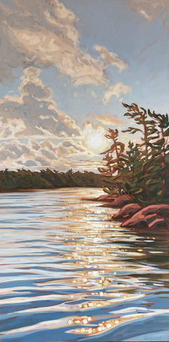 Flossie Island Sunrise 3 - 72x36