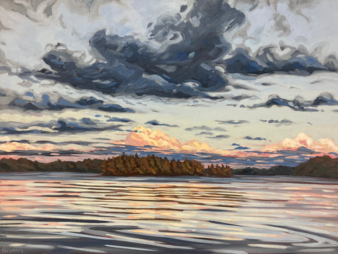 Sunset Near Birch Island Lake Joseph - 30x40