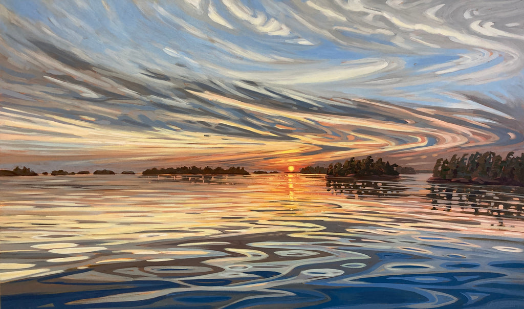 Sunset Near Blackmore Island 5 - 36x60