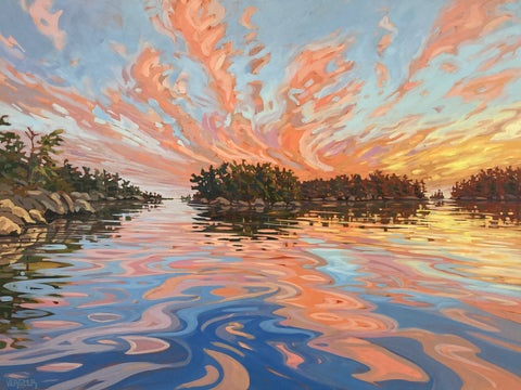 Sleeth Island Sunset 3 - 36x48
