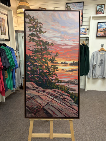 Sunset Near Rocko Island 2 Framed Canvas Print - 48x24