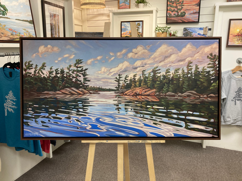 Near Pinerocks Island Framed Canvas Print - 24x48