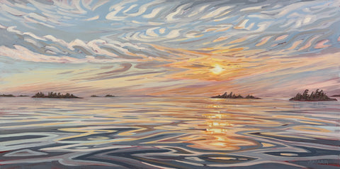 Sunset Near Trusty Island 7 - 30x60