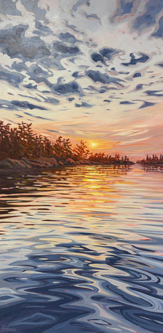 Honeymoon Bay Sunset 3- 72x36