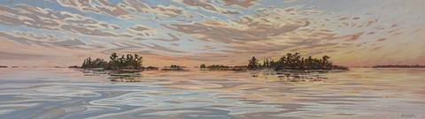 Sunset Near Gibbs Island - 24x84