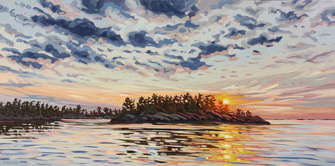 Honeymoon Bay Sunset 1 - 30x60