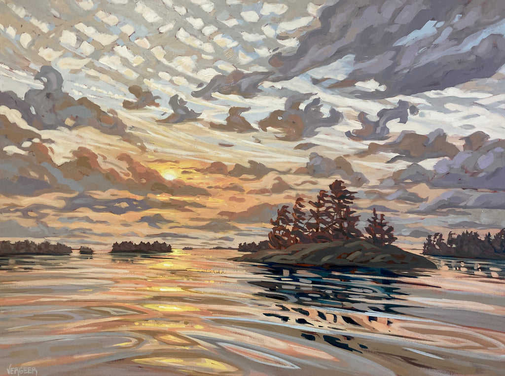 Sunset Near Bayview Island 5 - 36x48