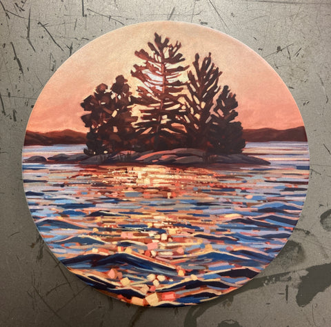 Lake Rosseau Near Tobin Island Ceramic Art Coaster