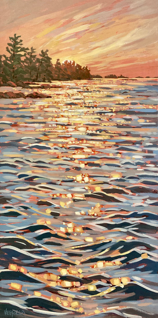 Sunset Near Tomahawk Island 2 - 40x20
