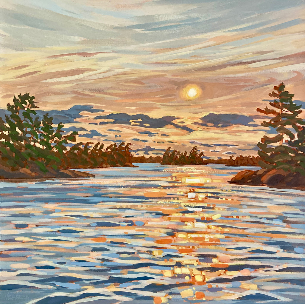 Long Sault Sunset - 30x30