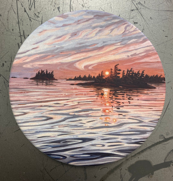 Sunset Near Sister Rock 4 Ceramic Art Coaster