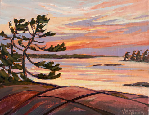 Painting with Jessica: Sturgeon Bay Sunset, Saturday August 1, 9:30am-12pm