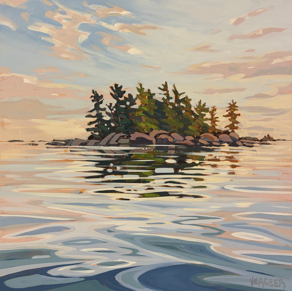 Sunset Near Gibbs Island 3 - 24x24