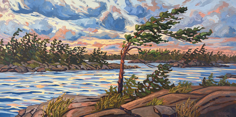 Granite Island Sunset 4 - 30x60