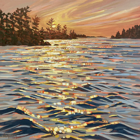 Sunset Near Tomahawk Island 1 - 30x30
