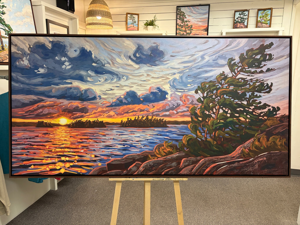 Granite Island Windswept Series Framed Canvas Print - 36x72